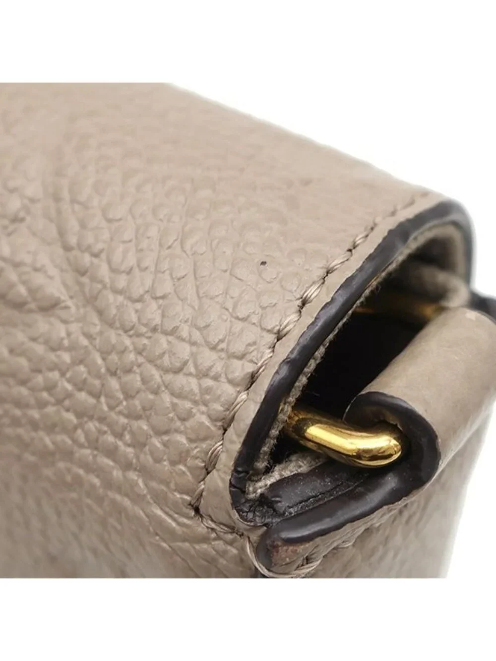 Louis Vuitton Chain Wallet Pochette Felicie Monogram Empreinte Tourterelle Gold